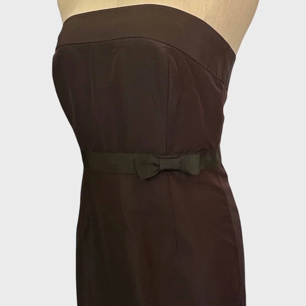 NWT J Crew Tall Emma Silk Faille Strapless Midi Dress